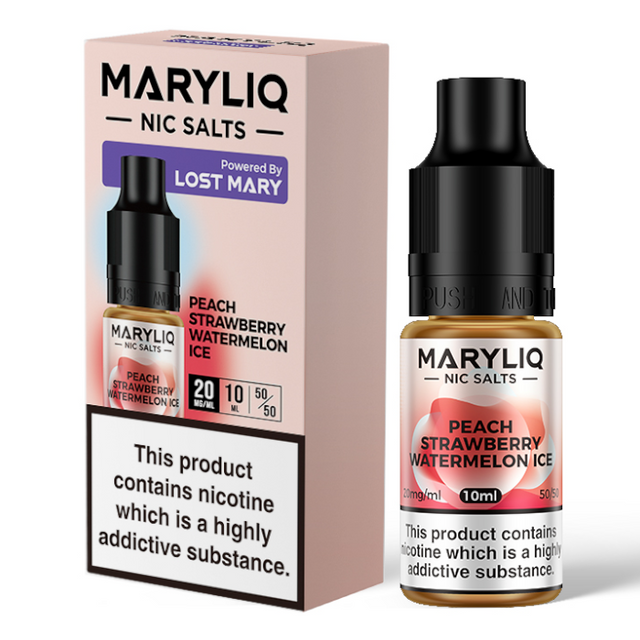 Maryliq nic salts - Peach Strawberry Watermelon Ice